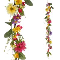 "Artificial Gerbera Field Flower Garland coloured 140 cm"