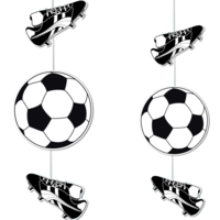 "Football garland with shoes & footballs 90 cm"
