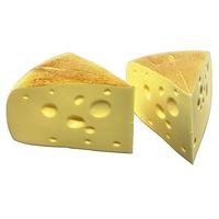 Corner of Emmenthal Cheese