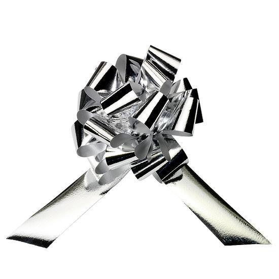 Metallic drawstring bows