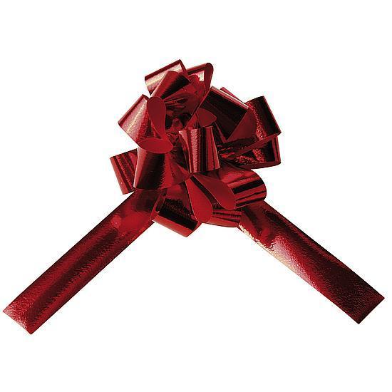 Metallic drawstring bows