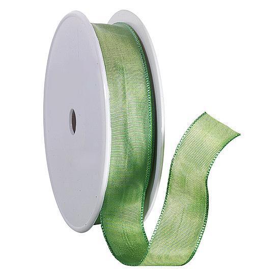 Fabric ribbon with wire edge