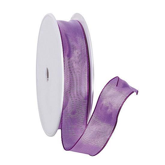 Fabric ribbon with wire edge