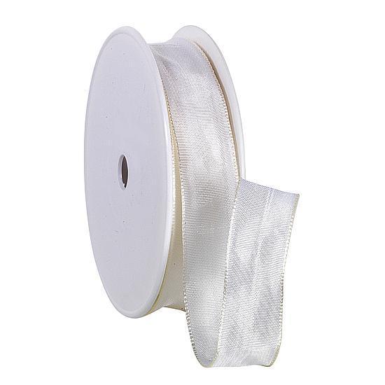 Fabric ribbon with wire edge