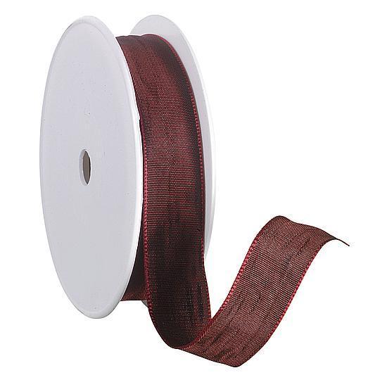 Fabric ribbon with wire edge