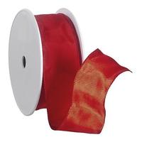 Fabric ribbon with wire edge