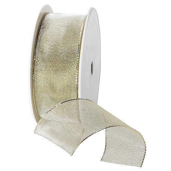Metallic chiffon ribbon
