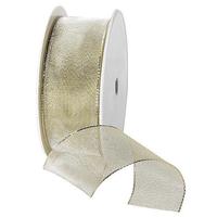 Metallic chiffon ribbon