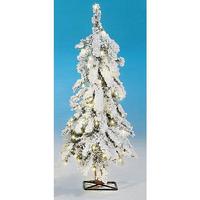 Flocked Alpine fir with LED light