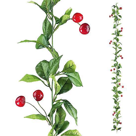 Cherry chain with leaves
