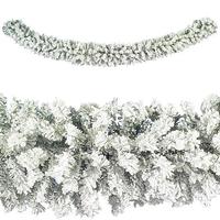 Flocked garland with light decoration