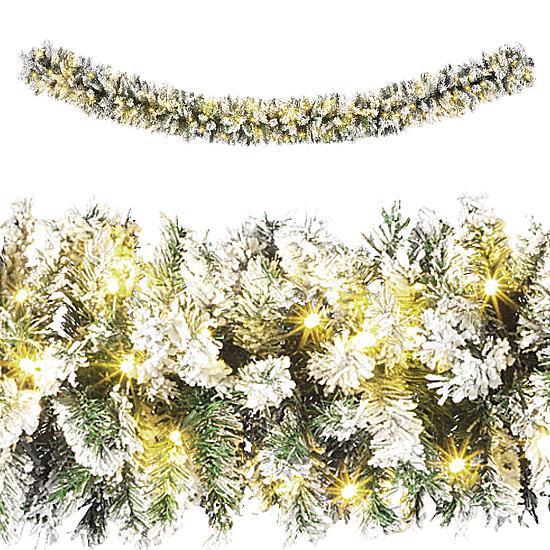 Flocked garland