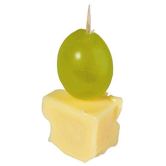 Cheese grapes skewer green