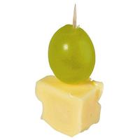 Cheese grapes skewer green
