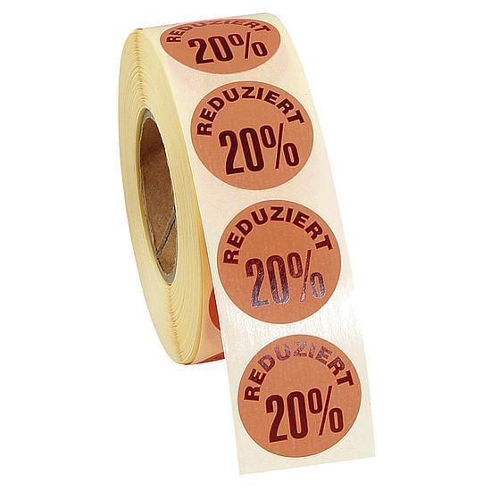 Labels "20 %"