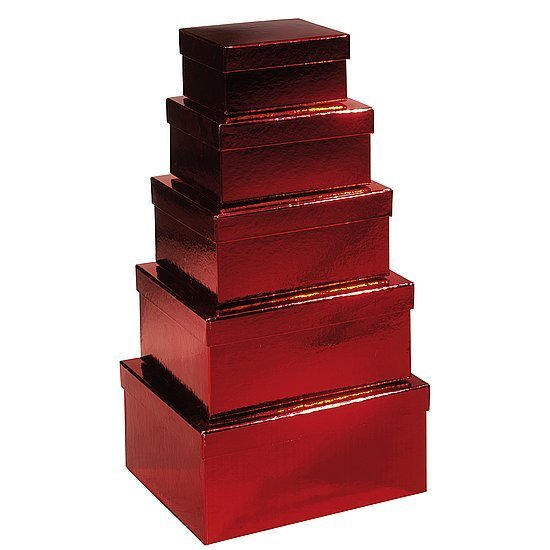 Cardboard boxes set "Metallic"