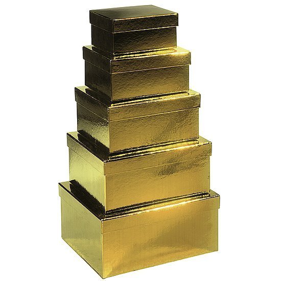 Cardboard boxes set "Metallic"