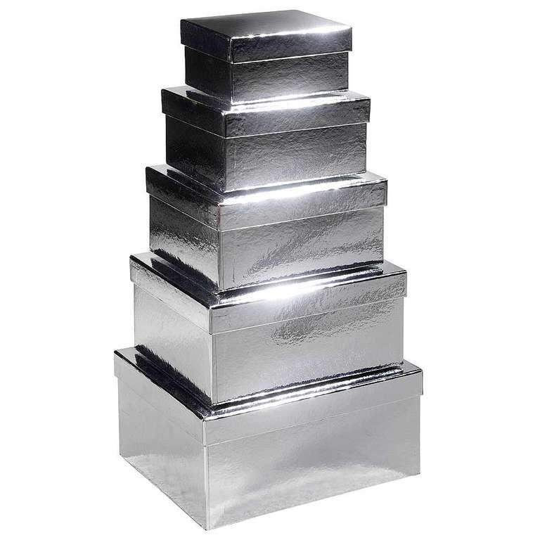 Cardboard boxes set "Metallic"