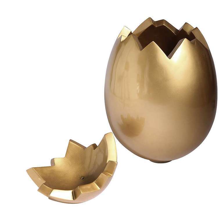 Ei gecrackt 70cm 2tlg.gold