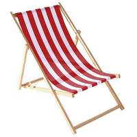 Strandstoel rood / wit