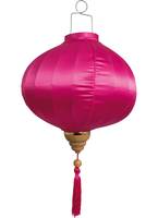 Lampion "Asia", Nylon, mit Quaste, pink Ø 30cm,