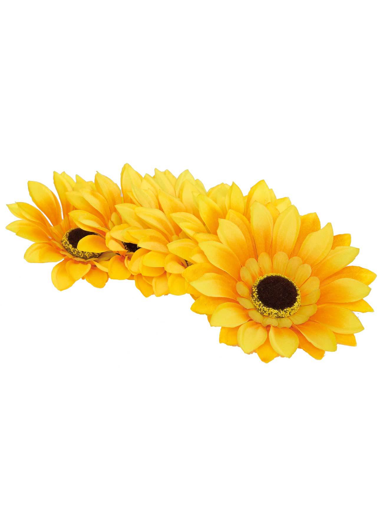 Sonnenblumenblüten, Kunstseide, gelb Ø 12cm,