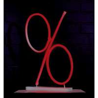 Procent-Teken Neon 30x50cm