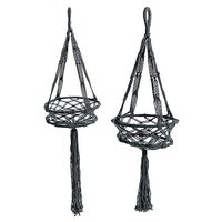 Makramee-Ampel 2er/Set gr