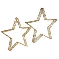 Sisal Sterneset gold,40&50cm