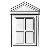 Fenster eckig 62x94cm
