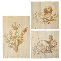 Wall Picture set Pyrograhpy