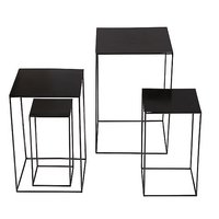 Tischset Met.4tlg.30-45cmH schwarz