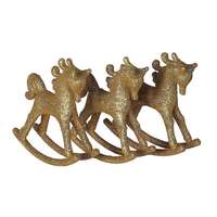 Schauckelpferd 3St 18cm gold