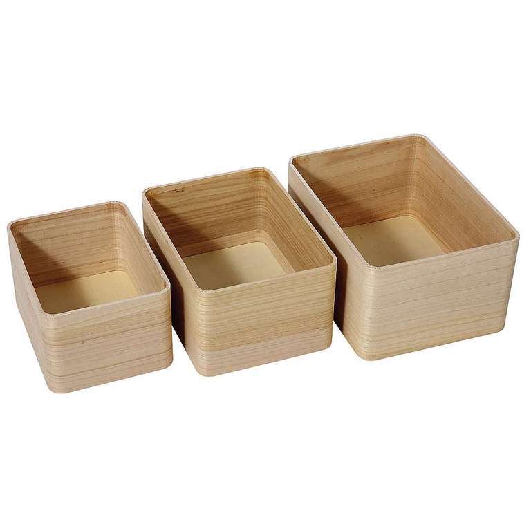 Holzkiste Rechteck Set 3tlg
