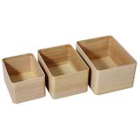 Holzkiste Rechteck Set 3tlg