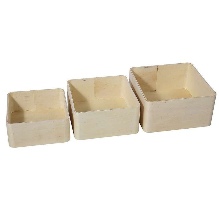 Holzkiste Quadrat Set 3tlg