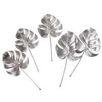 Monsterablatt  5 stuks silver