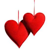 Hearts - felt 30/40cm 2St.