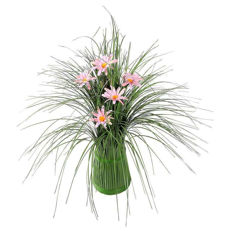 Grasbundel met bloemen