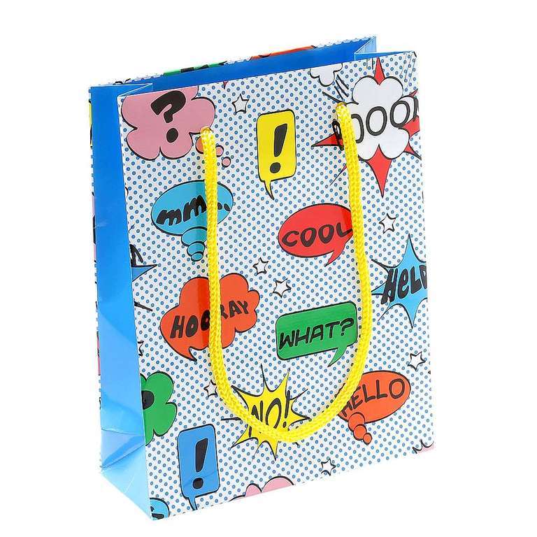 Geschenktasjes Comic 20x15+6cm