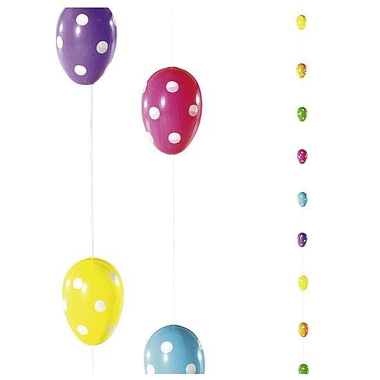 Eierkette Punkte bunt 160cm