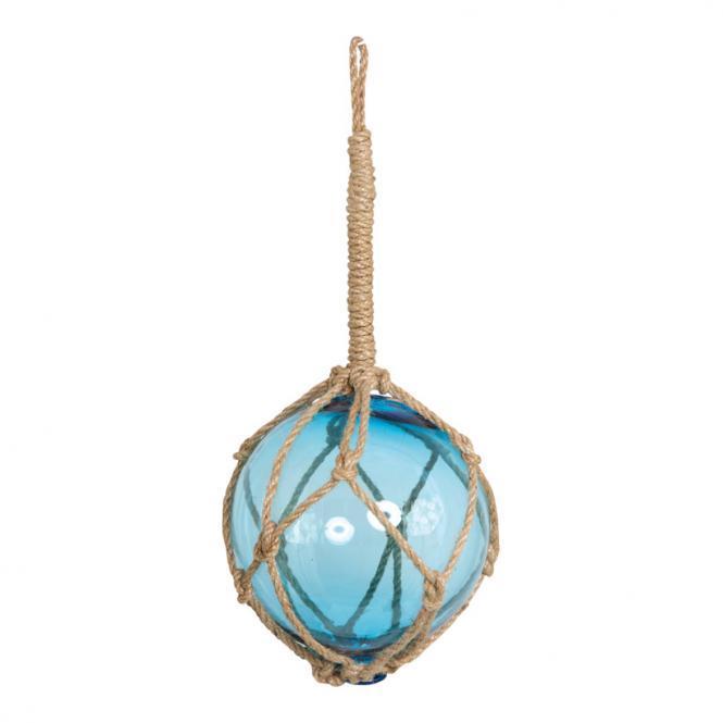 Glasball with rope