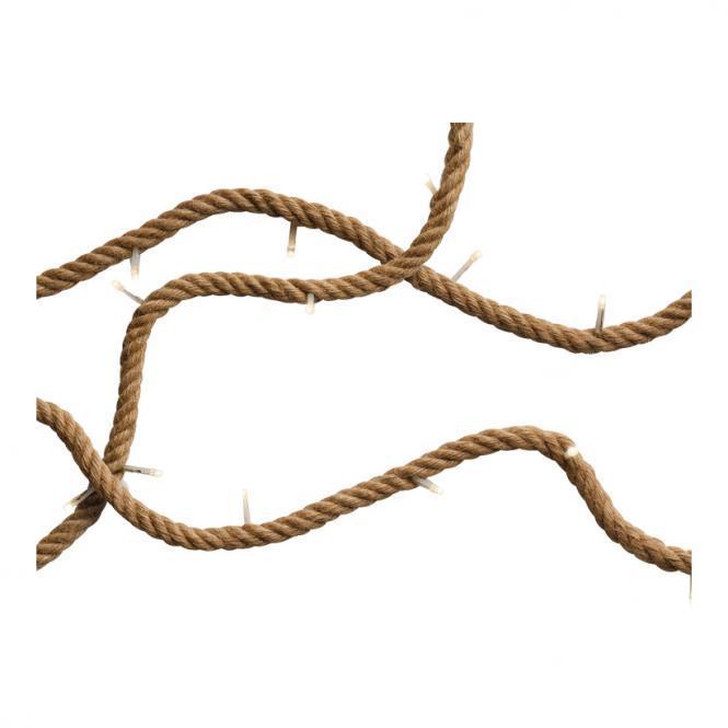 Seil mit Ankerhaken, mit echtem Tau, natur Ø25cm,