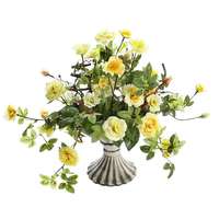 Wildrosen im Pokal, 41x22cm, Yellow
