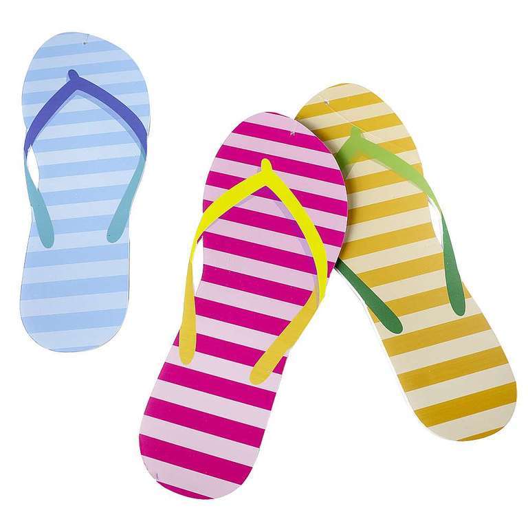 Deko Flip Flops bunt/3tlg. 40x15cm