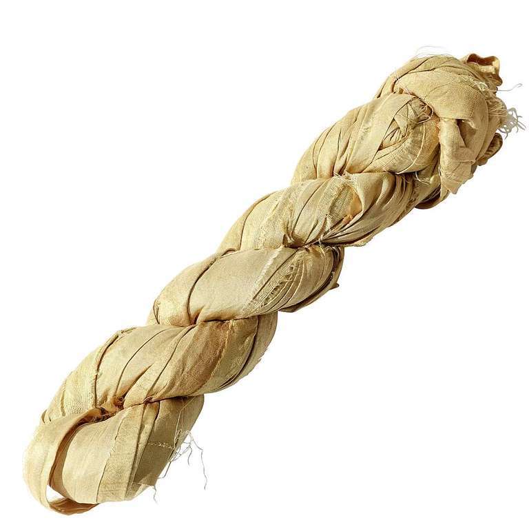 Seidenband gelb 7cm/25m RECYCLED