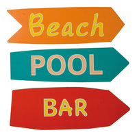 Wegwijzer bordjes Beach -Pool -Bar