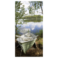 "Fabric banner ""Rowing boat on the lake"" 100 x 200 cm"