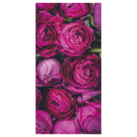"Fabric banner ""pink ranunculus flowers"" made of flag fabric 100 x 200 cm"