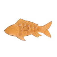 "Metal fish wall decoration orange 71 cm"